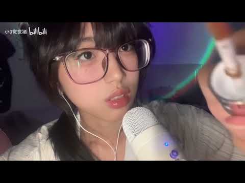 【00猪 ASMR】涂唇釉口腔音｜Lip glaze mouth sound