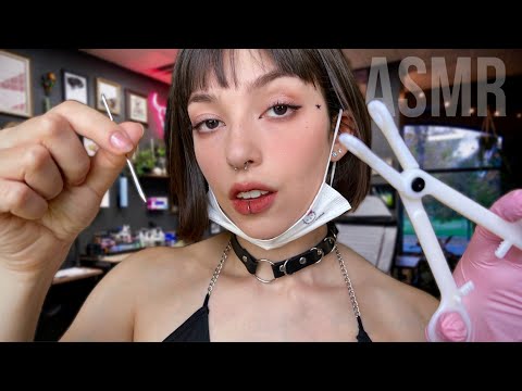 [ASMR] O STUDIO DE PIERCING MAIS REALISTA DE TODOS | (Perfurando sua língua e orelha) 🐉