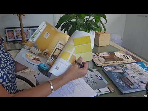 Asmr🏠🎨House Paint Selections. Page Turning & Squeezing, Writing and Whispered