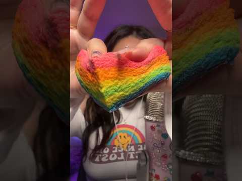 🍉 fizz rainbow marshmallows! @themarshmallowco #asmr #asmrjade #eatingasmr #eating #tingles