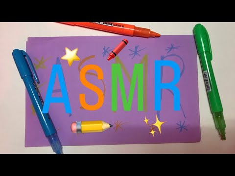 ASMR | Escrevendo com LÁPIS ✏️ CANETA 🖊 e MARCADOR de TEXTO 🖍