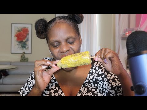 BUTTERY CORN ASMR [EATING] SOUNDS!