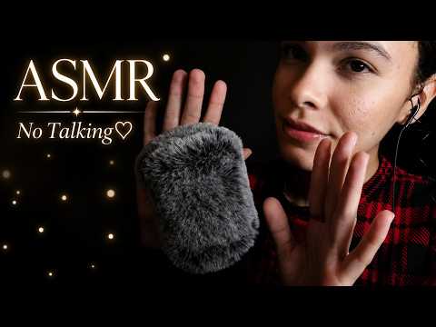 ASMR Hand Movements, Mouth Sounds & Fluffy Mic 🤍 No Talking