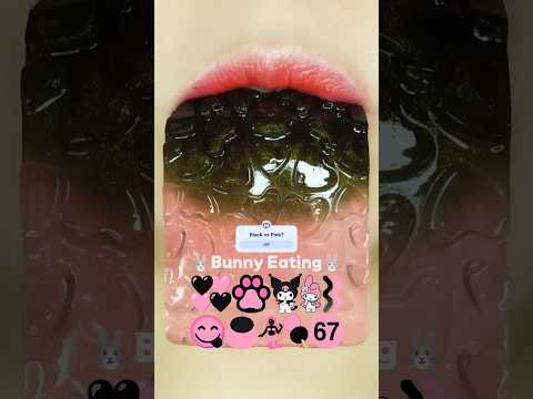 🖤Black vs Pink🩷? Jelly Eating ASMR Mukbang