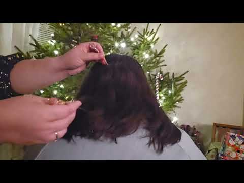 🌲 ASMR Slow Gentle Light Touch Hair Play 🌲