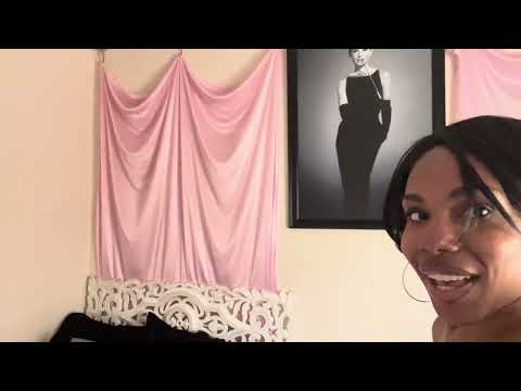 Renter Friendly "No Paint" Pink Wall Hack. | Decorate with Me.