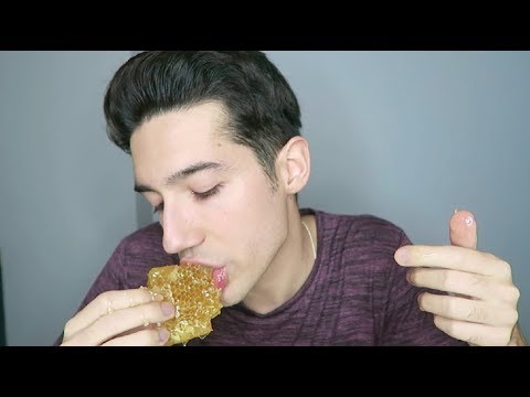 ASMR RAW HONEYCOMB EATING! *Ultra STICKY Mouth Sounds*