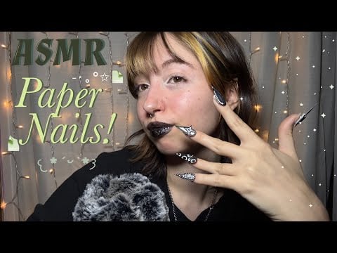 ASMR | Paper Nails Edition 📝🖇️ | Tapping + Scratching + Hair Play & More! 