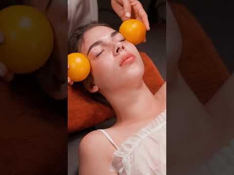 Orange ASMR massage for Lisa: sounds of relaxation