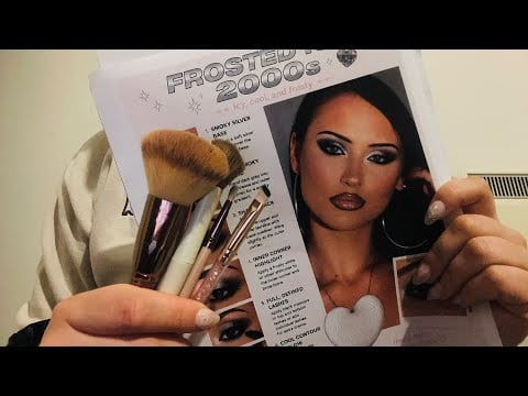 ASMR Giving you Y2K inspired makeup 🪩little whispering 