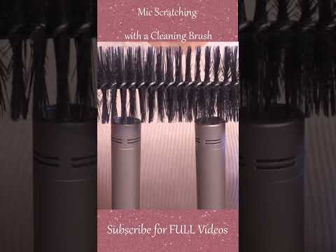 ASMR Mic Scratching with a Cleaning Brush ❤️ #shorts  #asmr