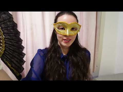 ASMR your relaxing session Gloves, fan, sof spoken, close up