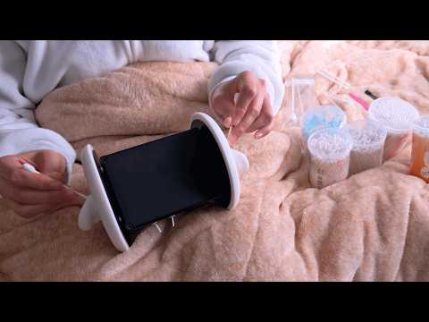 ASMR Q-tip Ear Cleaning for Falling asleep 😪 3Dio, whispering / 綿棒耳かき