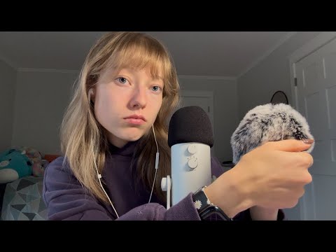 asmr || mic scratching w/ foam & fluffy mic covers ! 