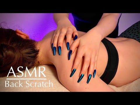 ASMR 🌻 BACK SCRATCHES, Long Nails, Arm Nape and Neck SCRATCHES, Tingles, No Talking, Real Person