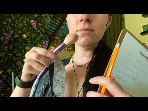 ASMR Backstage Hair, Makeup, Tailoring | brushing, rummaging, fabric, hair sounds, soft spoken