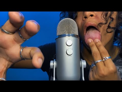 ASMR Mouth Sounds Fast and Aggressive, Spit Painting , Hand Movements, invisible triggers for SLEEP