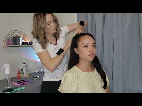 ASMR Perfectionist Braided Twin Space Buns With Mini Combing, Hair Wax & Mini Combing For Relaxation