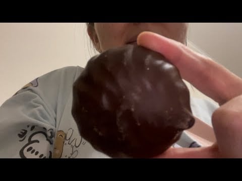 ASMR chocolate-covered marshmallow, No talking 