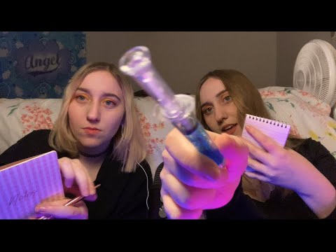 ASMR twins drawing you