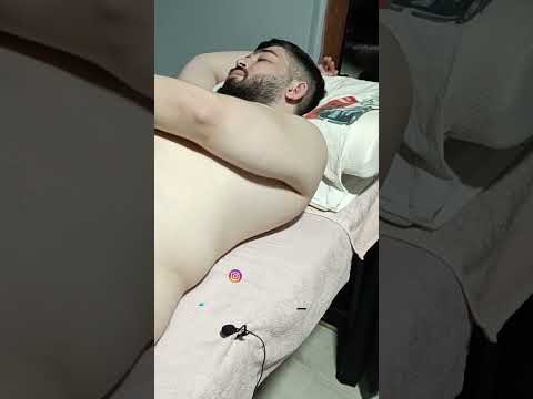 SPORTS BODY CHEST MASSAGE #chest #massage #asmr #shortvideo #sleep  #easyturkish #relax