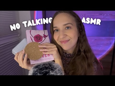 Background ASMR for Focus and Relaxation 💤💗 (No Talking, Book Triggers, Leather Sounds, Fluffy Mic)