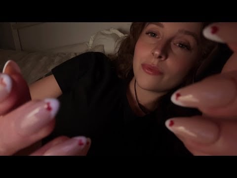 ASMR scratching and scooping away the thoughts keeping you awake (low light)