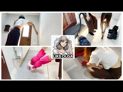 🧹🌸Shine Floor Tiles with Pink Cleaner | ASMR Motivation for Cleaning