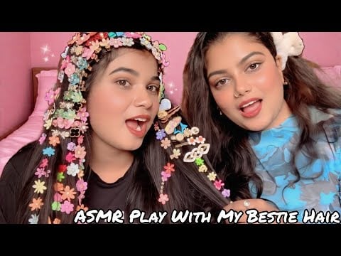 ASMR Play With My Bestie Hair | combing, Scalped Massage, Hair Clipping | 💆‍♀️🫰