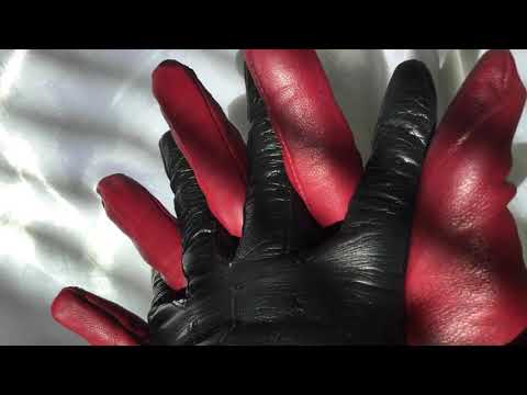 LEATHER GLOVES 🌞 SHINY IN SUNLIGHT👄 [[ASMR]]
