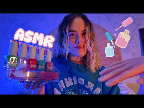 ASMR ROLEPLAY | Fazendo suas unhas pra você dormir 😴 Voz Suave