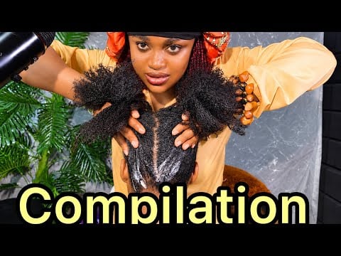 ASMR ✨INTENSE Afro Comb Hair Partin &Toothbrush Scalp Scratching 😴| Hair Relaxer, Greasing Satisfyin