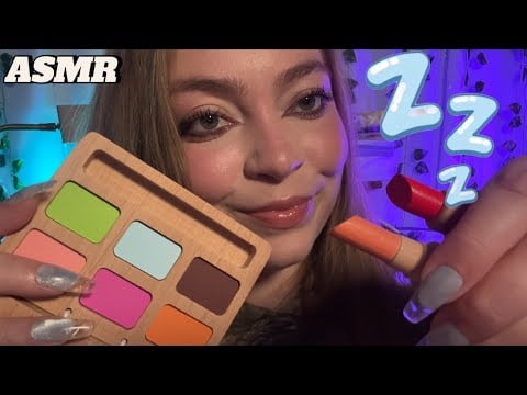 ASMR Friend Does Your Wooden Makeup 💄💤 (mouth sounds, up close personal attention)