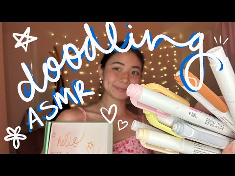 asmr: doodling and tracing!