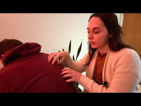 ASMR Tingly Back Scratching Massage with Tools, Whispered✨[Real Person ASMR]