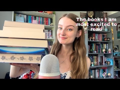 ASMR The 6 Books I’m Most Excited to Read (book triggers, close whispers, soft talking)