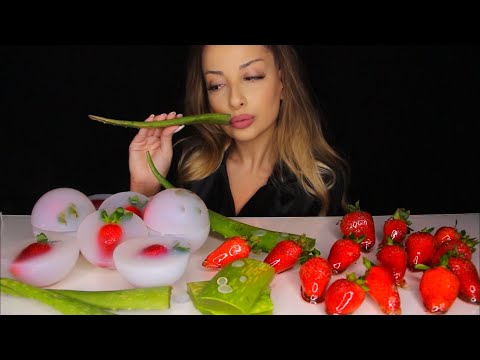 ALOE VERA YEDİM | Tanghulu & Raindrop Cake | TÜRKÇE ASMR MUKBANG