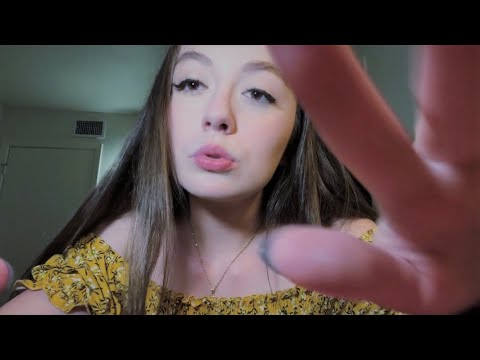 ASMR slightly inaudible ramble (tapping, mouth sounds, soft whispers, chitchat)