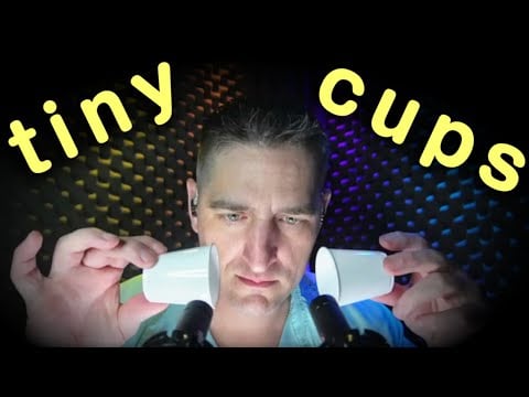 Tiny Cups🥤  Binaural Tapping #ASMR #NoTalking #SleepAid