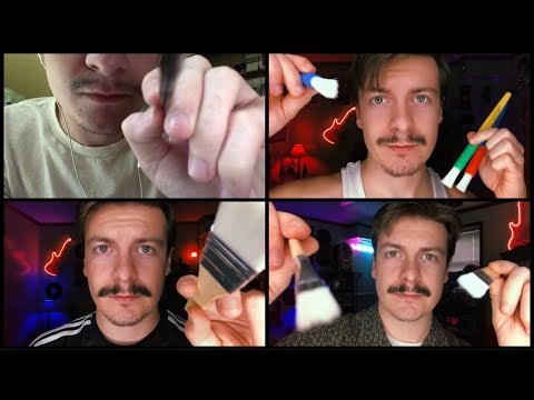 [ASMR] 1 Hour No Talking Face Brushing Compilation | Visual ASMR Triggers