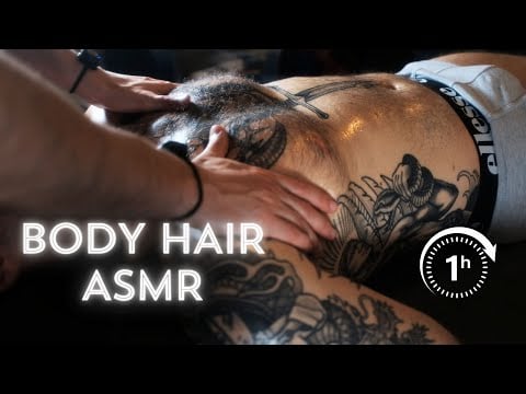 Hairy Tattoed Chest Massage ASMR No Talking for Sleep and Insomnia Cure