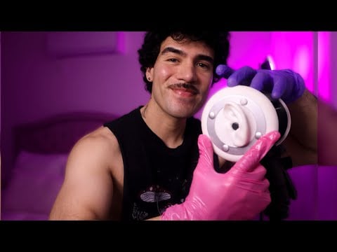 Male mouth sounds + latex gloves ASMR