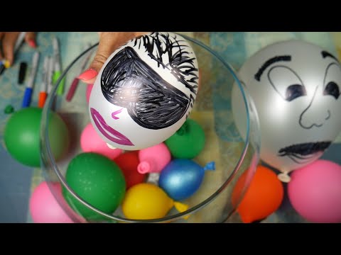 ASMR Balloon Sounds | Drawing On Balloons | No Talking