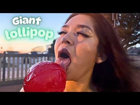 ASMR Giant Lollipop Candy Tasting | Satisfying Video
