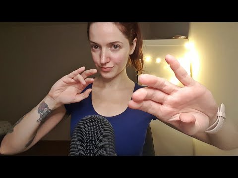 ASMR pure hand sounds and movements with mouth sounds tongue clicking - relaxing for sleep