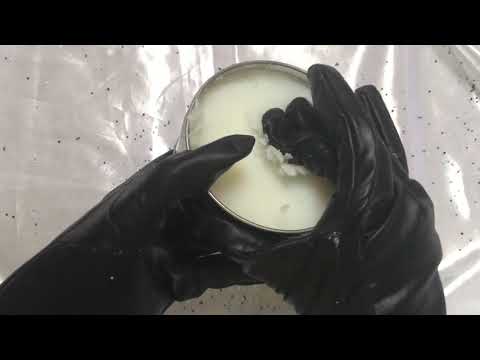 LEATHERETTE GLOVES🙌  Hands in Surgical & Leatherlook  Gloves🖖👄👇   Cleaning and Greasing [[ASMR]]