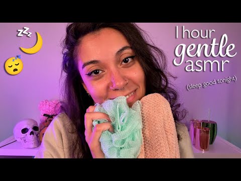 1 Hour ~ Layered ASMR 😴 Soft "Rain" Sounds, Breathing, Gentle Mouth Sounds (you'll sleep good 2nite)