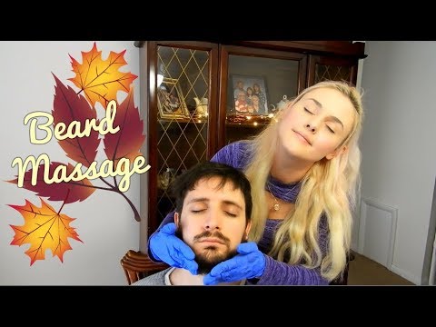 ASMR Male Beard Massage (Personal Attention) Rubber Gloves