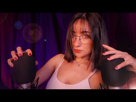 ASMR | Slow & Intense Mic Scratching + Close Whispers ❤️ (w/ black screen)