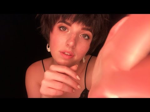 ASMR Hand Movements & Face Touching (personal attention/whispers)